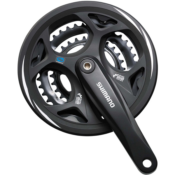 C/SET M311 48/38/28 BK W/O CG 170mm Black 48 / 38 / 28 teeth 170 mm