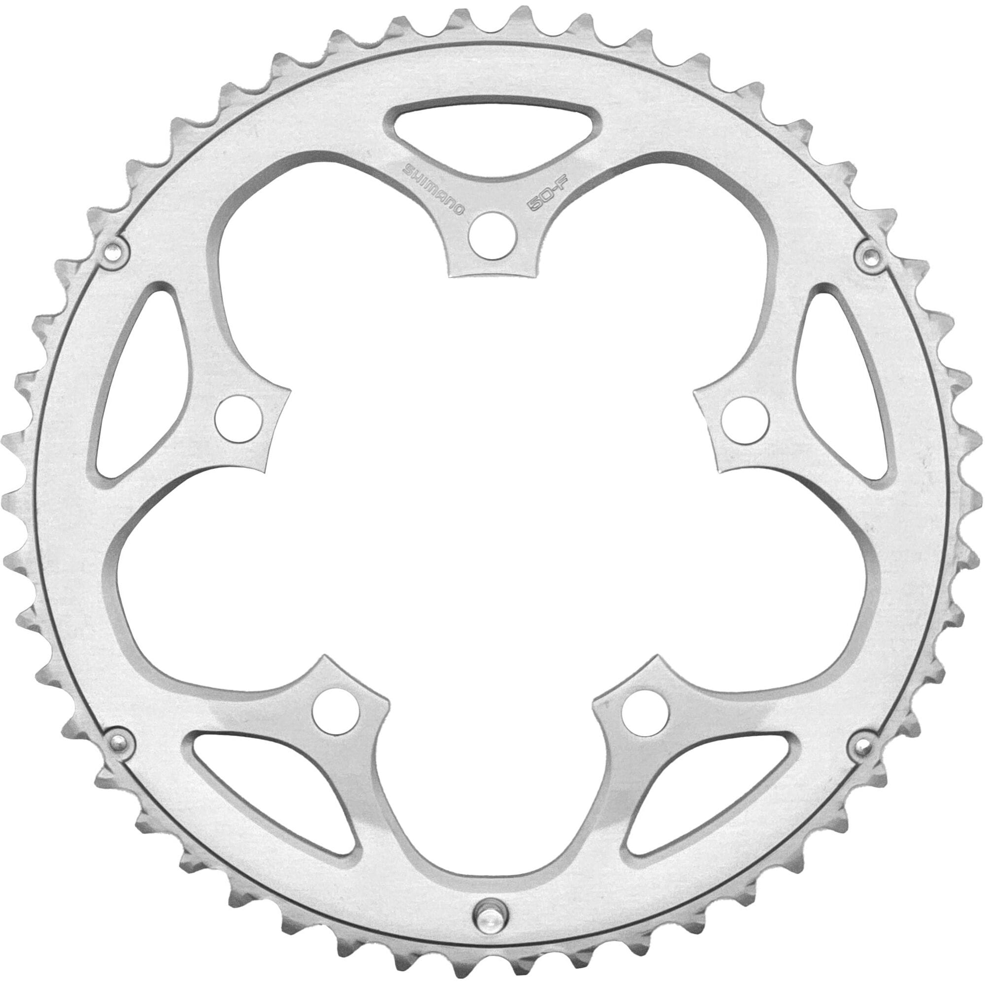 C/RING FC4550S 9spd Dbl Outer 50T-F SR Silver 50 teeth