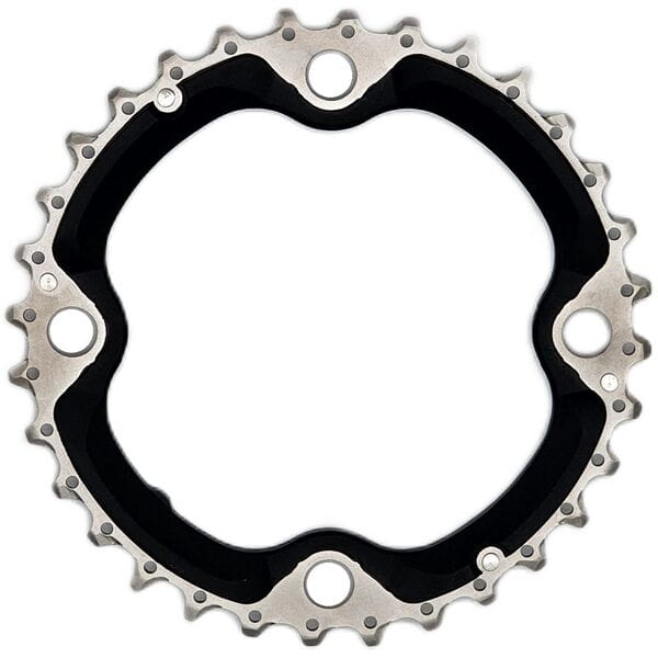 C/RING FCT521 10spd Tpl Middle 32T-AE BK Black 32 teeth