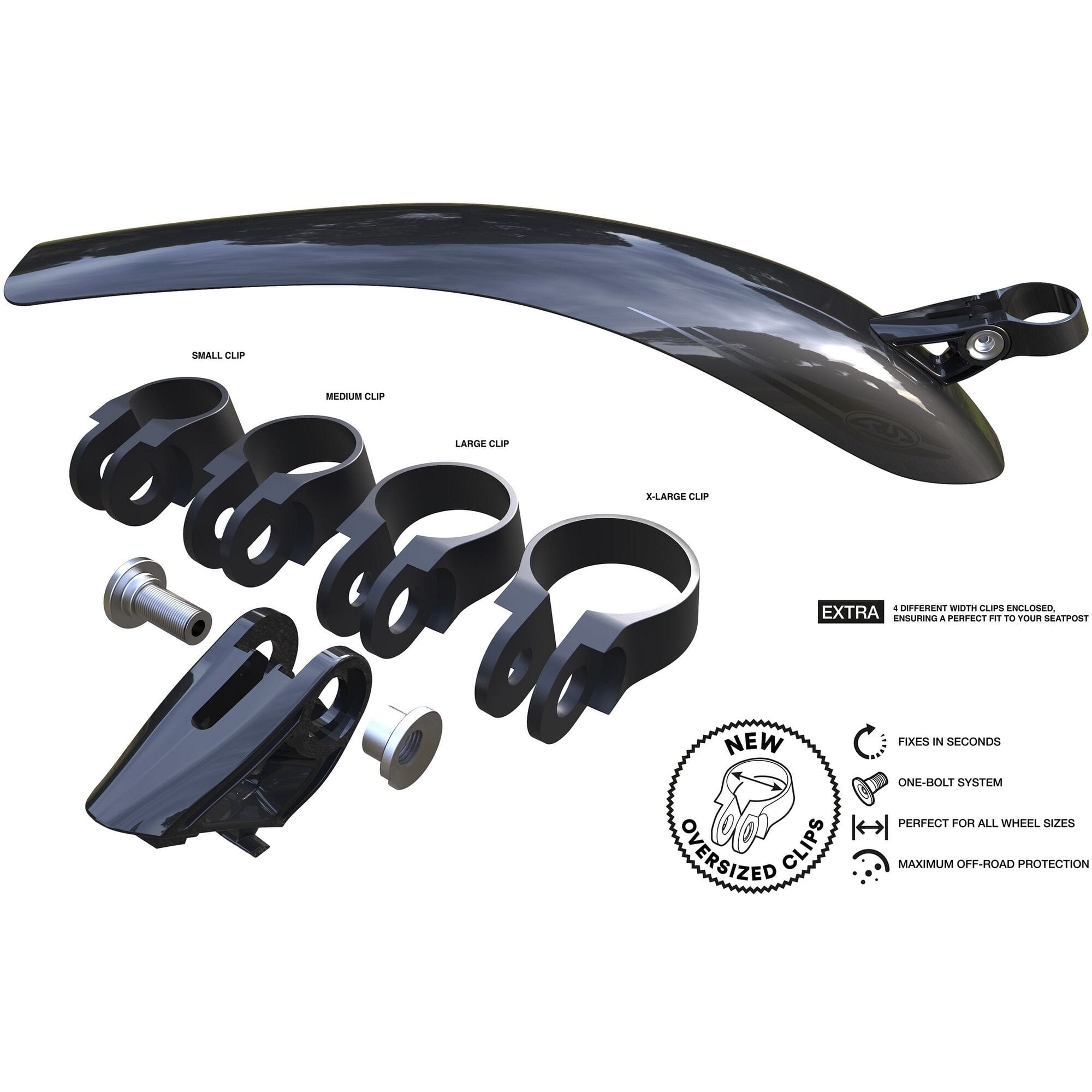 M/GUARD XLR Rear Fender Black one size