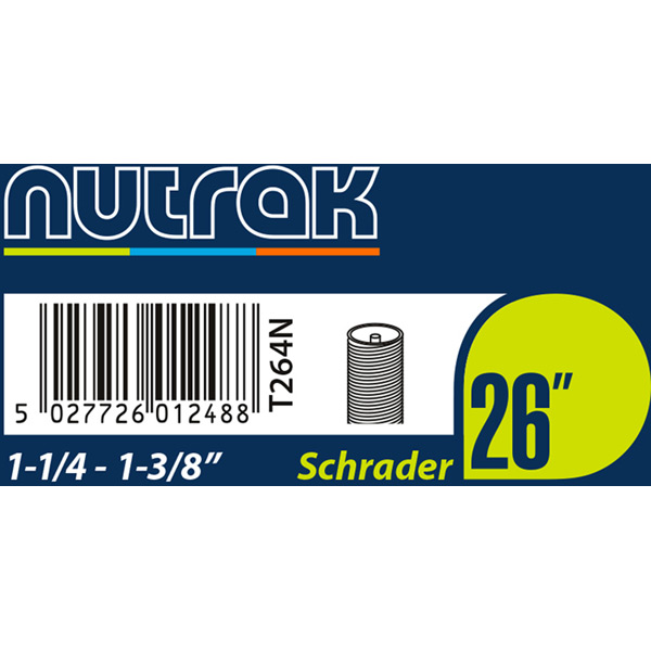 TUBE Nutrak 26x1-1/4-1 3/8 Sch Black 26 x 1-1/4 - 1-3/8 inches schrader