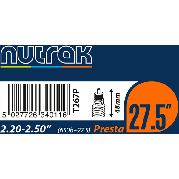 TUBE Nutrak 26x4-4.3 Prst 1. 3mm Black 26 x 4.0 - 4.3 inches presta