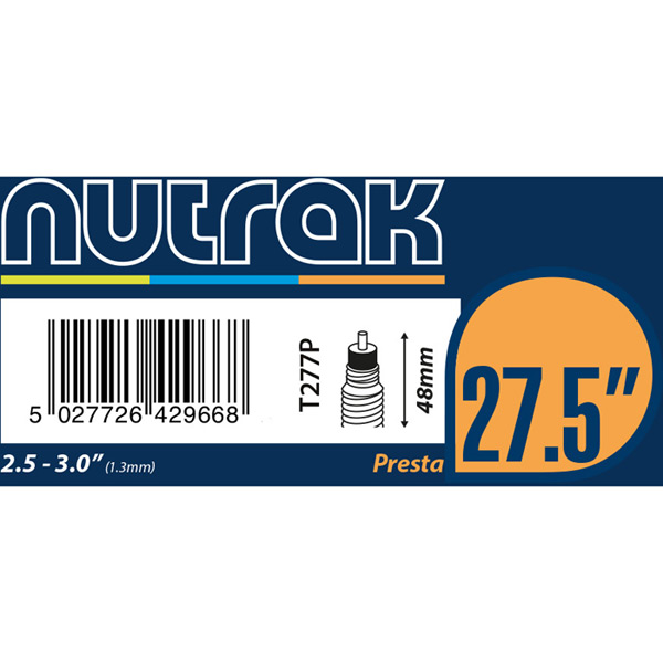 TUBE Nutrak 27.5 X 2.5-3.0 Prst Black 27.5 x 2.5/3.0 inches presta