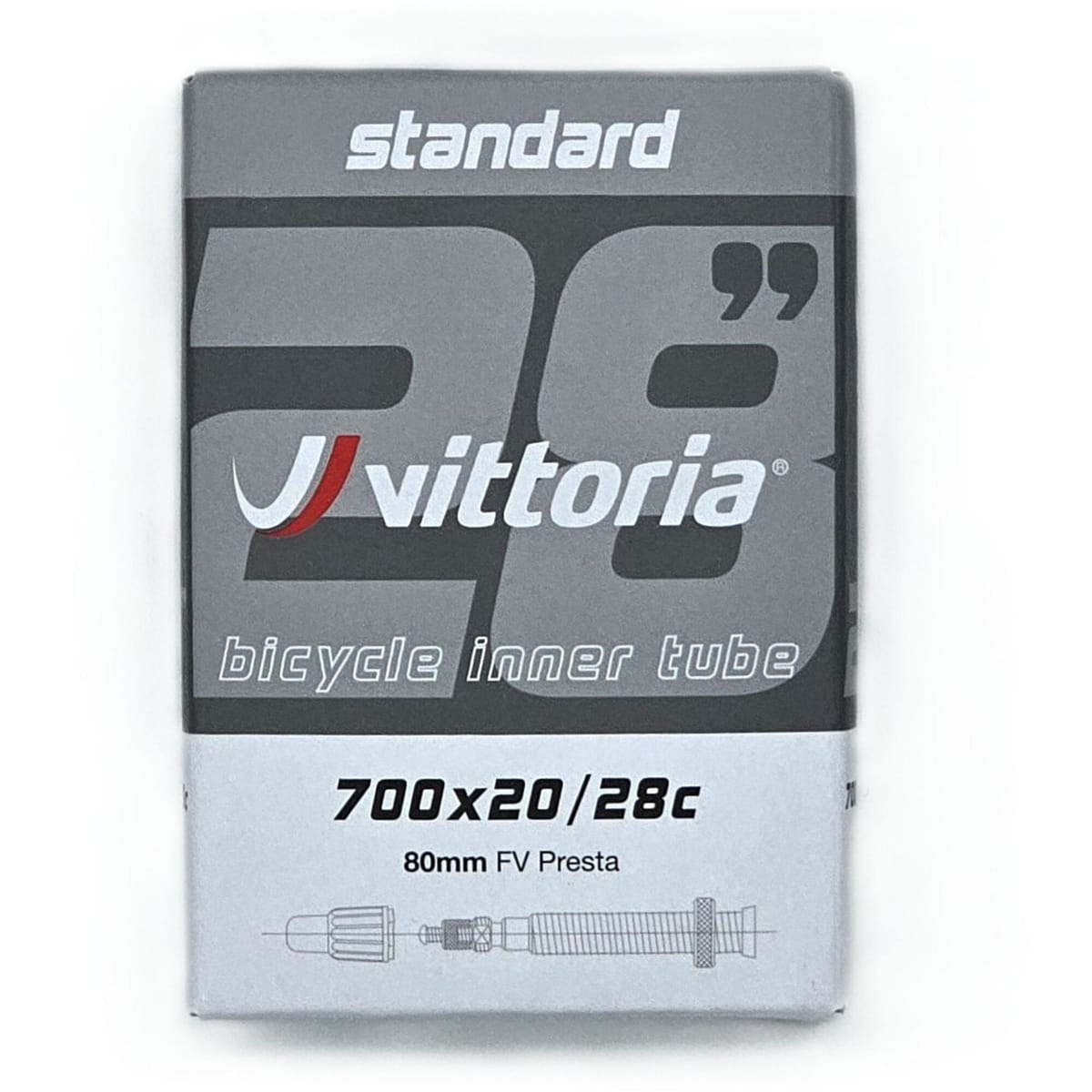 TUBE Vit Sta 700x20/28c FV Pres 80mm Black 700 x 20-28c presta 80mm