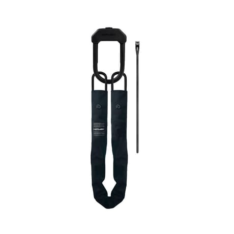 Hiplok E-Dx Cargo Lock 10Mm X 110Cm Loop Chain With Dx: Black 10mm/110cm