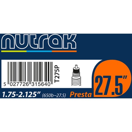 TUBE Nutrak 27.5 X 1.75-2.1 Prst Black 27.5 x 1.75 - 2.1 inches presta