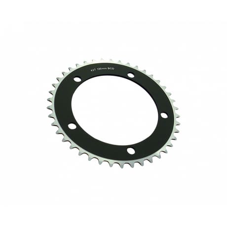 System-Ex Track Chainring Black/Silver 42t
