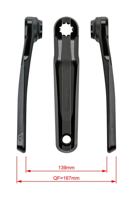 FSA Ebike Chainset CK762NC 22.0mm Black isis 22.0mm 170mm
