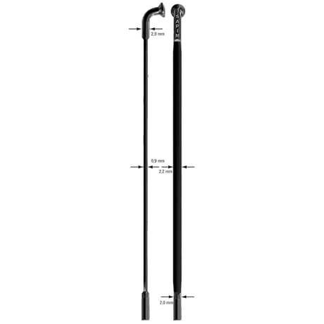 Sapim CX-Ray Blk 272mm-310mm J bend Uncut