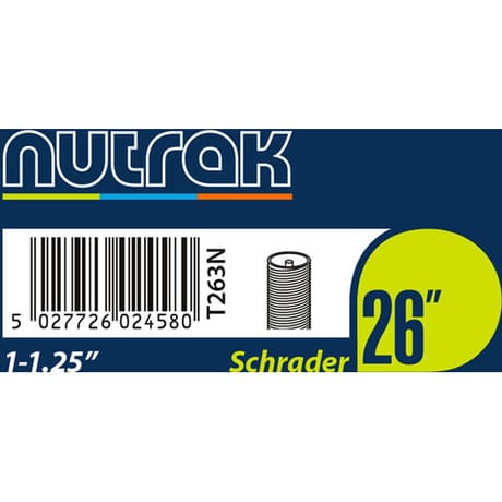TUBE Nutrak 26 X 1-1.25 Sch Black 26 x 1.0 - 1.25 inches schrader