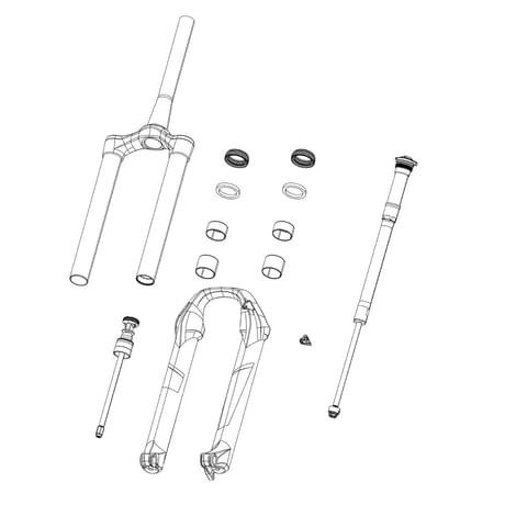 Sram RockShox Spare - Fork Lower Leg - (Decals Not Included) 29 15X110 Boost Diffusion Black - Revelation A5 (2017), Reba 130-150mm A7 (2018+), Reba 120 Specialized/Trek (A7+): Black