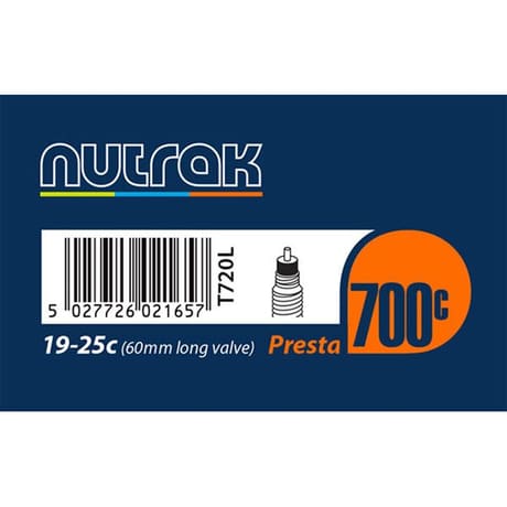 TUBE Nutrak 700x19-25c Prst LV Black 700 x 19-25c presta 60mm