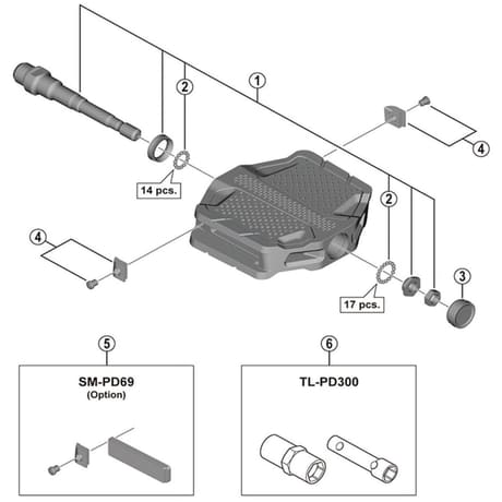 Shimano Spares PDEF202 reflector fix scrw&plate, Right Hand