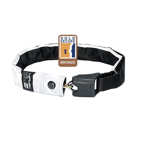 Hiplok Lite Wearable Chain Lock 6mm x 75cm - waist 24-44 inches (Bronze Sold Secure) High Visibility: Super Bright 6mm X 75cm